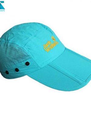 کلاه آفتابی جک ولف اسکین رنگ آبی فیروزه ای بدون دوربند