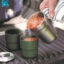 درحال استفاده از ست ظرف استنلي Adventure Camp Cook set