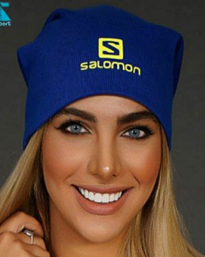 کلاه بافت SALOMON رنگ آبی