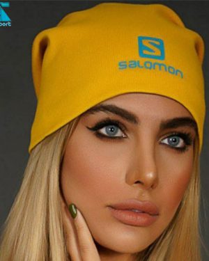 کلاه بافت SALOMON رنگ زرد