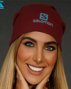 کلاه بافت SALOMON رنگ زرشکی