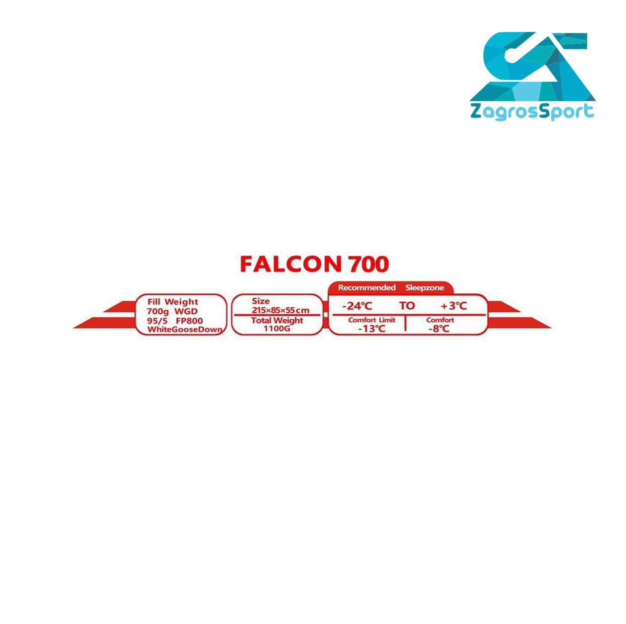 کیسه خواب پر کله گاوی مدل falcon 700